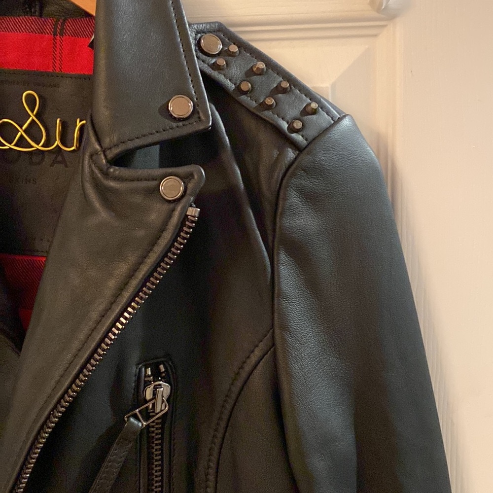BODA SKINS STUDDED LEATHER JACKET